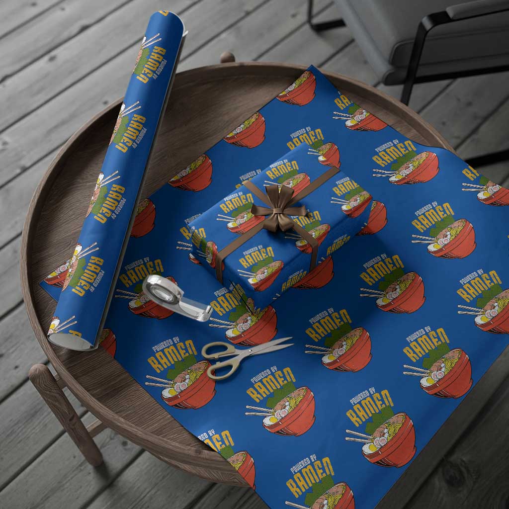 Powered by Ramen Wrapping Paper Roll Japanese Love Anime Noodles TS10 Blue Print Your Wear