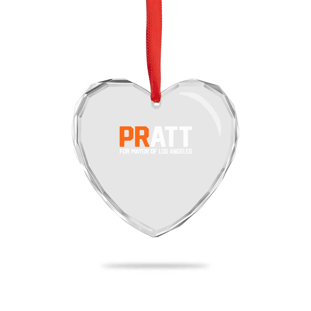 Pratt for Mayor Los Angeles Heart Crystal Glass Ornament LA City Caliornia Pride Political Campaign Supporter TS02 Print Your Wear