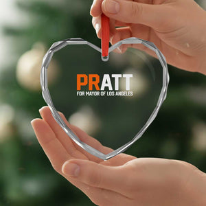 Pratt for Mayor Los Angeles Heart Crystal Glass Ornament LA City Caliornia Pride Political Campaign Supporter TS02 Print Your Wear
