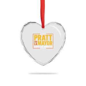 Pratt For Mayor Save Los Angeles Heart Crystal Glass Ornament Spencer Supporter TS11 Print Your Wear