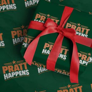 Pratt Happens Los Angeles 2026 Wrapping Paper Roll Funny Political Patriotic LA City California Pride Leadership TS02 Green Print Your Wear