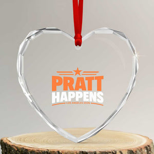 Pratt Happens Los Angeles 2026 Heart Crystal Glass Ornament Funny Political Patriotic LA City California Pride Leadership TS02 Transparent Glass 3'' Heart Print Your Wear
