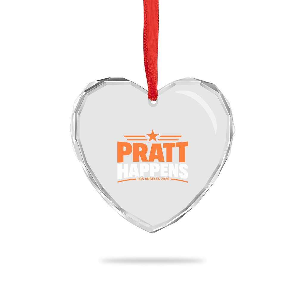 Pratt Happens Los Angeles 2026 Heart Crystal Glass Ornament Funny Political Patriotic LA City California Pride Leadership TS02 Print Your Wear
