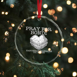 Pray for Bondi Australia Crystal Glass Ornament Hanukkah Memorial December 14 Tribute Support TS02 Print Your Wear