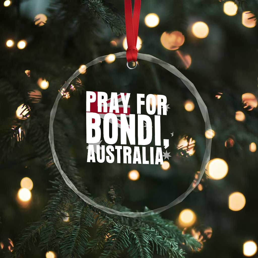 Pray for Bondi Australia Crystal Glass Ornament Memorial Unity and Support Tribute TS02 Print Your Wear
