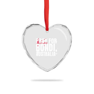 Pray for Bondi Australia Heart Crystal Glass Ornament Memorial Unity and Support Tribute TS02 Print Your Wear