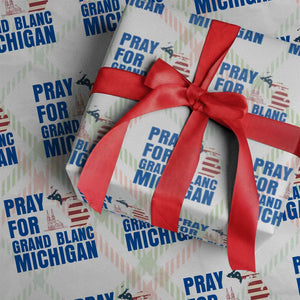 Pray for Grand Blanc Michigan Wrapping Paper Roll American Flag Christian Support TS02 Christmas Plaid Print Your Wear