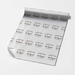 Pray for Grand Blanc Michigan Wrapping Paper Roll Vintage Church Faith Support TS02 White Print Your Wear