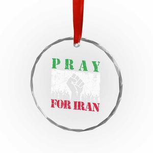 Pray For Iran Crystal Glass Ornament Support Iranian People Peace TS12 Print Your Wear
