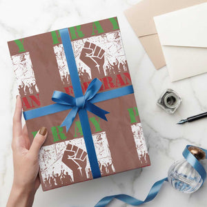 Pray For Iran Wrapping Paper Roll Support Iranian People Peace TS12 Mocha Print Your Wear