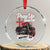 Pray Up Before You Mount Up Crystal Glass Ornament Christian Biker Religious Faith TS11 Transparent Glass 3'' Circle Print Your Wear