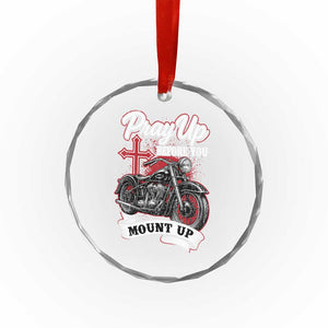 Pray Up Before You Mount Up Crystal Glass Ornament Christian Biker Religious Faith TS11 Print Your Wear