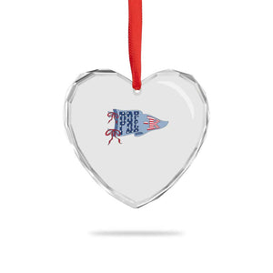 Pre-K Teacher Pennant US Flag Back to School Heart Crystal Glass Ornament TS14 Print Your Wear