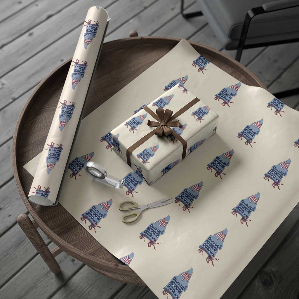 Pre-K Teacher Pennant US Flag Back to School Wrapping Paper Roll TS14 Beige Print Your Wear
