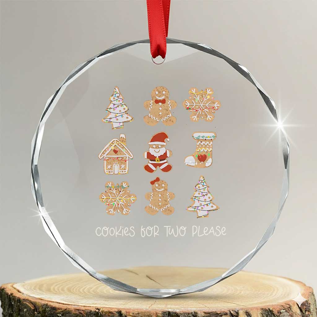 Pregnancy Announcement Crystal Glass Ornament Cookies For Two Please Maternity Gift TS10 Transparent Glass 3'' Circle Print Your Wear