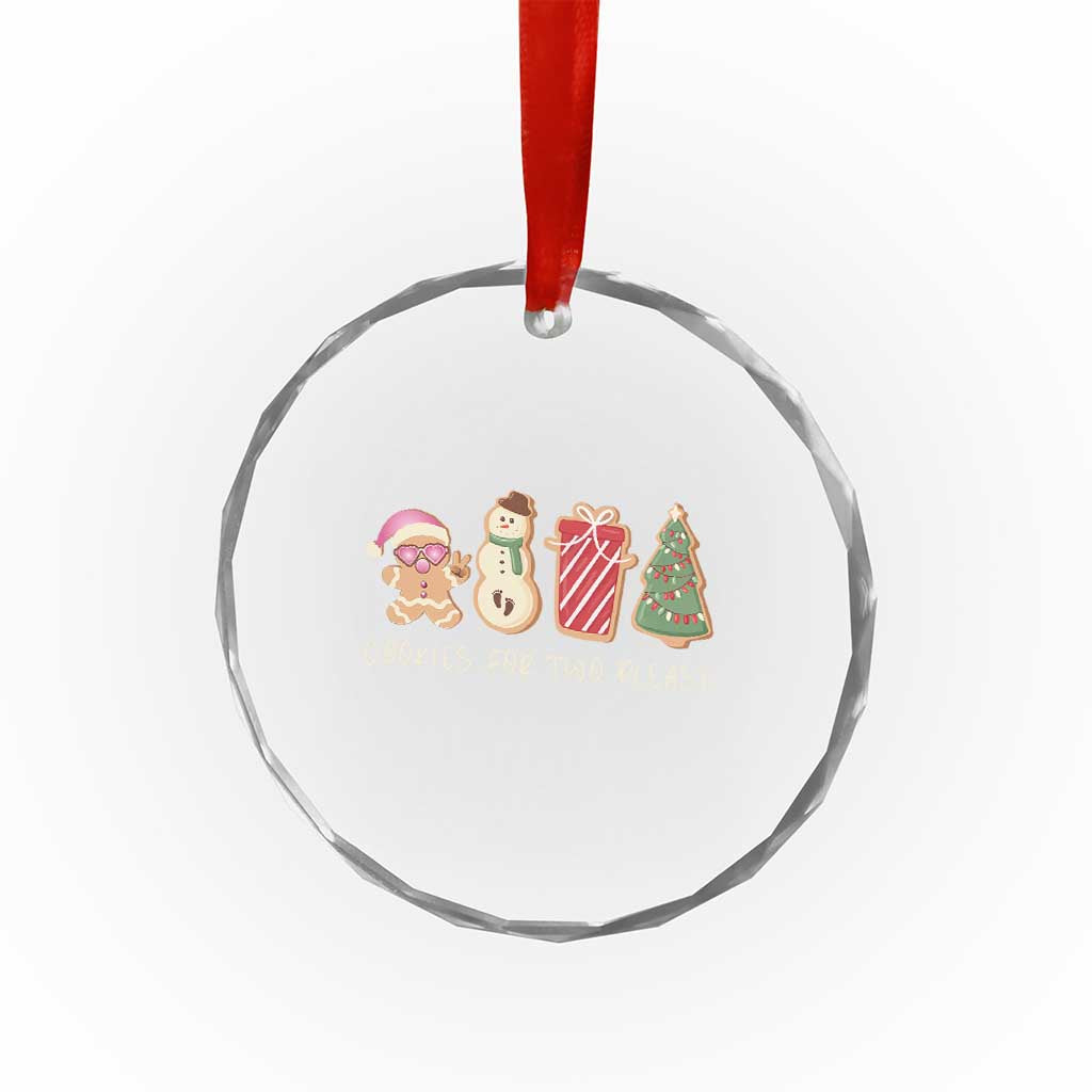 Pregnancy Announcement Crystal Glass Ornament Cookies For Two Please Xmas Maternity Gift TS10 Print Your Wear