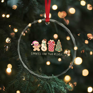 Pregnancy Announcement Crystal Glass Ornament Cookies For Two Please Xmas Maternity Gift TS10 Print Your Wear
