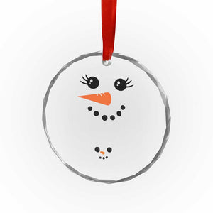 Pregnancy Announcement Crystal Glass Ornament Snowman Face Xmas Maternity Gift TS10 Print Your Wear