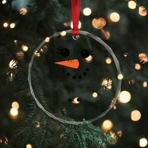 Pregnancy Announcement Crystal Glass Ornament Snowman Face Xmas Maternity Gift TS10 Print Your Wear