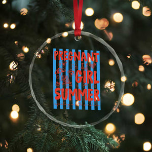 Pregnant Girl Summer Crystal Glass Ornament Funny Beach Pregnancy Announcement TS14 Print Your Wear