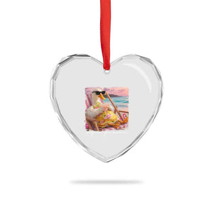Pregnant Girl Summer Heart Crystal Glass Ornament Silly Goose Mom Baby Announcement TS14 Print Your Wear