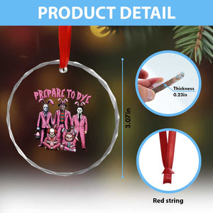 Prepare to Groovy Dye Funny Bunny Easter Crystal Glass Ornament Horror Dyeing Eggs TS02 Print Your Wear
