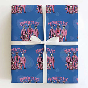 Prepare to Groovy Dye Funny Bunny Easter Wrapping Paper Roll Horror Dyeing Eggs TS02 Royal Blue Print Your Wear