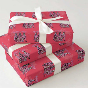 Prepare to Groovy Dye Funny Bunny Easter Wrapping Paper Roll Horror Dyeing Eggs TS02 Red Print Your Wear