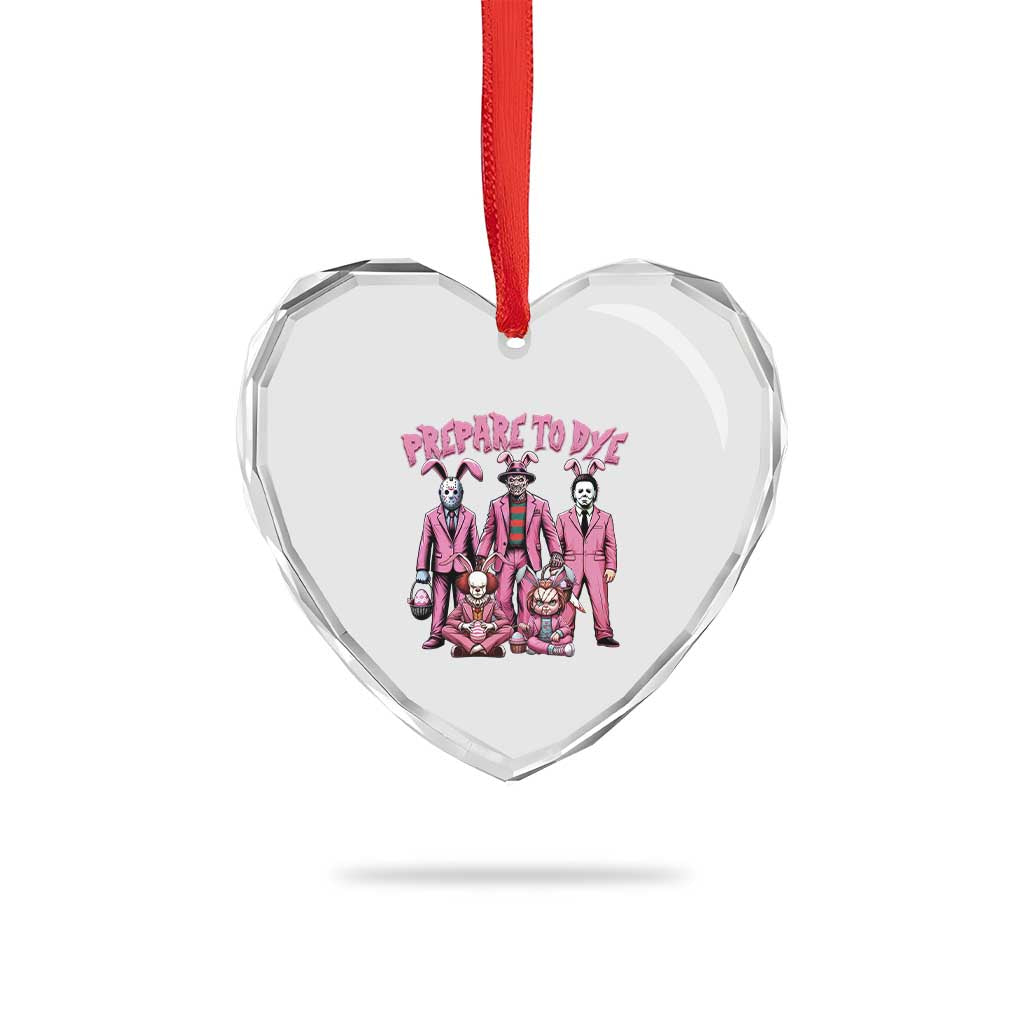 Prepare to Groovy Dye Funny Bunny Easter Heart Crystal Glass Ornament Horror Dyeing Eggs TS02 Print Your Wear