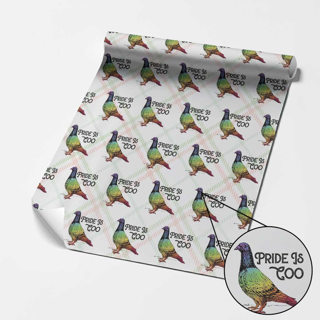 Pride Is Coo Pigeon Wrapping Paper Roll Funny LGBTQ Pride Month