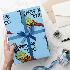 Pride Is Coo Pigeon Wrapping Paper Roll Funny LGBTQ Pride Month