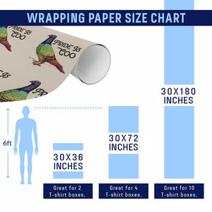 Pride Is Coo Pigeon Wrapping Paper Roll Funny LGBTQ Pride Month