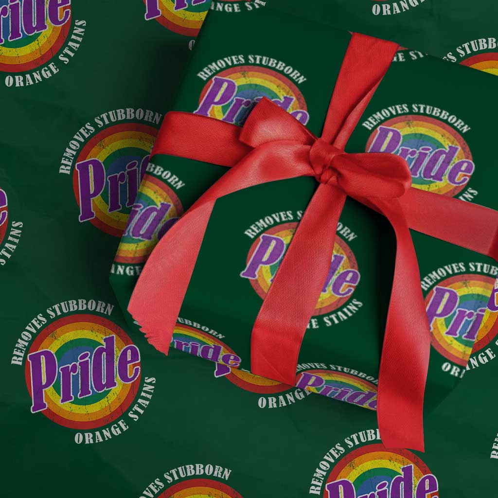 Pride Removes Stubborn Orange Stains Wrapping Paper Roll Pride Month LGBTQ TS10 Green Print Your Wear