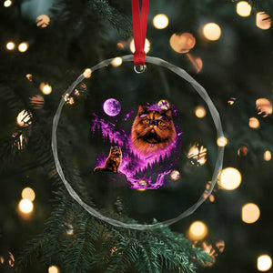Princess Cat Howling To The Moon Vintage 90s Nature Crystal Glass Ornament TS11 Print Your Wear