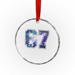 Prism Rainbow Effect Printed Crystal Glass Ornament Six Seven 67 Meme TS12 Print Your Wear