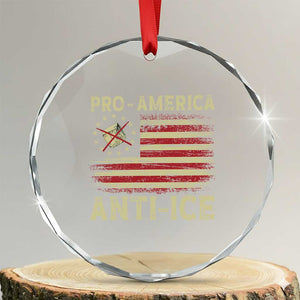 Pro American Anti Ice Crystal Glass Ornament Resist Protest Support Immigrants Refugee TS11 Transparent Glass 3'' Circle Print Your Wear