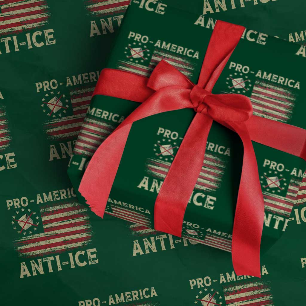 Pro American Anti Ice Wrapping Paper Roll Resist Protest Support Immigrants Refugee TS11 Green Print Your Wear