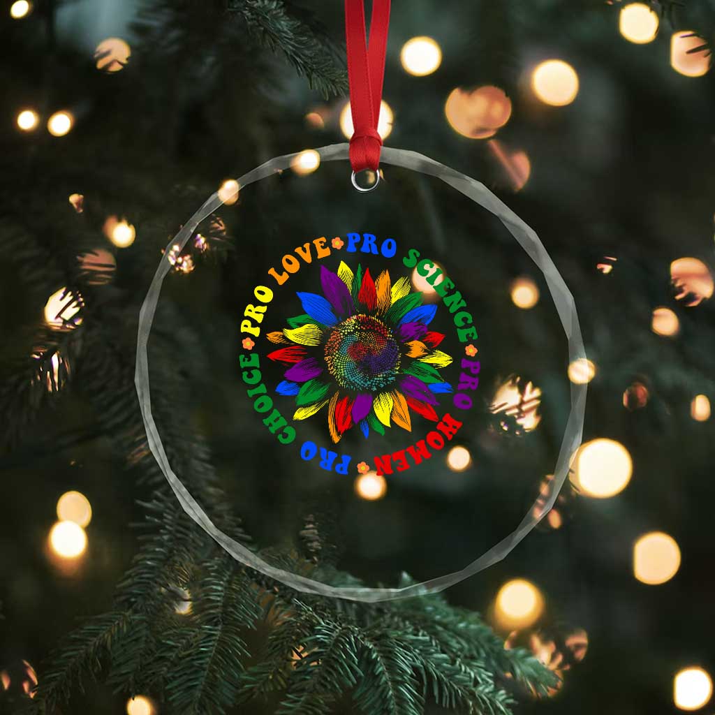 Pro Choice Women Rights Crystal Glass Ornament Equal Rights Multicolored Flowers TS10 Print Your Wear