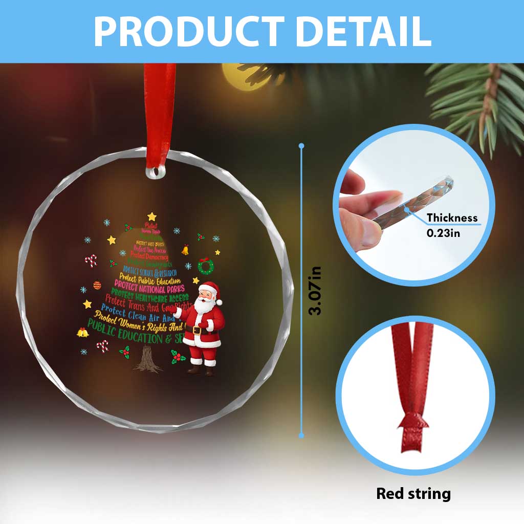 Pro Democracy Activist Christmas Tree Crystal Glass Ornament Human Rights Xmas Gift TS12 Print Your Wear