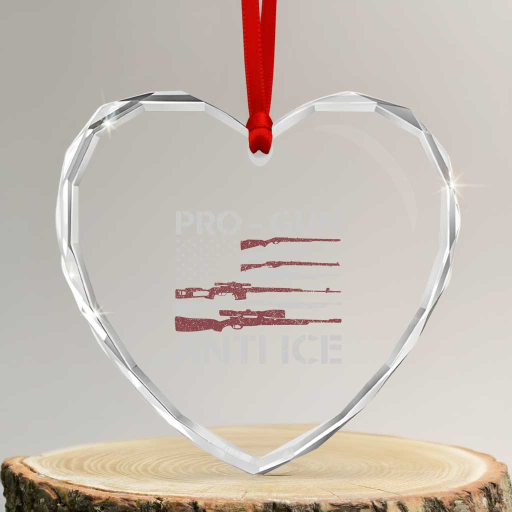Pro Gun Anti Ice Heart Crystal Glass Ornament Vintage American Flag 2nd Amendment Support TS11 Transparent Glass 3'' Heart Print Your Wear
