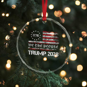 Pro Trump 2028 Crystal Glass Ornament America US Flag Retro Vintage TS10 Print Your Wear