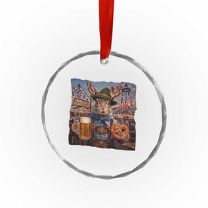Prost Yall Wolpertinger Oktoberfest Bavarian Folklore Crystal Glass Ornament