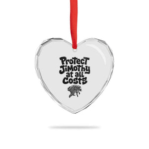 Protect Jimothy At All Costs Viral Seattle Raccoon Heart Crystal Glass Ornament Trash Panda Legend Lover Supporter