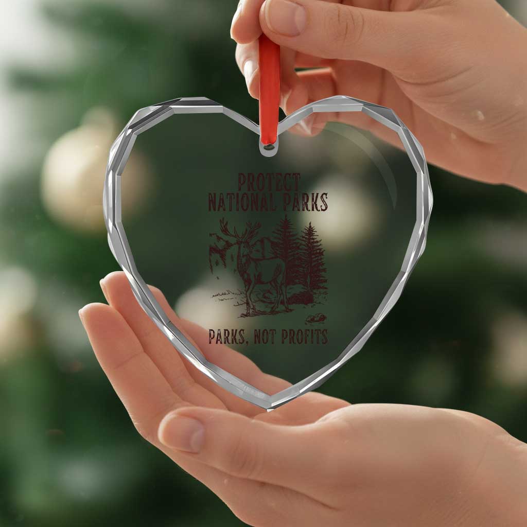 Protect National Parks Heart Crystal Glass Ornament Support Parks Not Profits Deer TS02 Print Your Wear