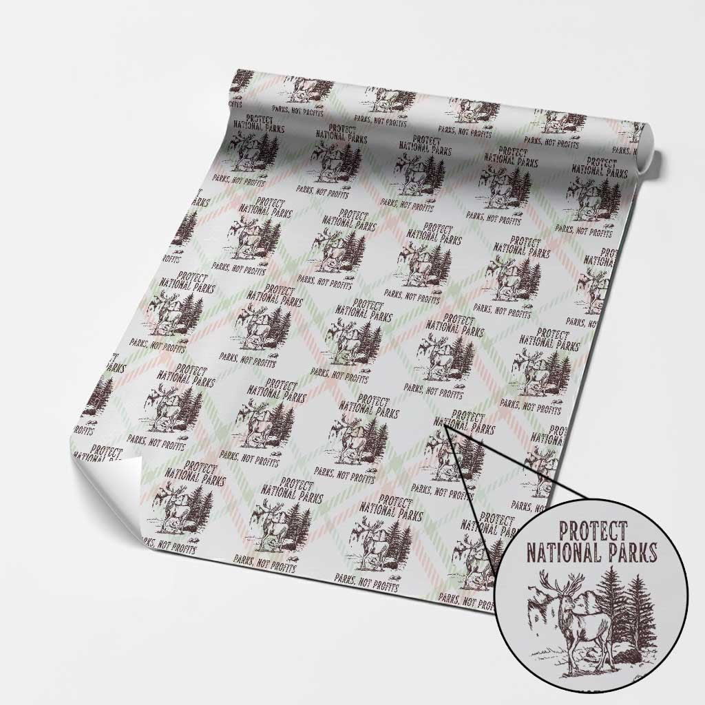 Protect National Parks Wrapping Paper Roll Support Parks Not Profits Deer TS02 Christmas Plaid Print Your Wear