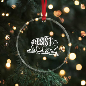 Protect Our National Parks Crystal Glass Ornament Bison Wildlife Resist - Print Your Wear