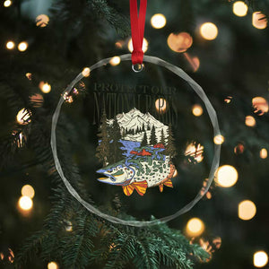 Protect Our National Parks Crystal Glass Ornament Wildlife Fishing Outdoor Adventure Retro TS02 Print Your Wear