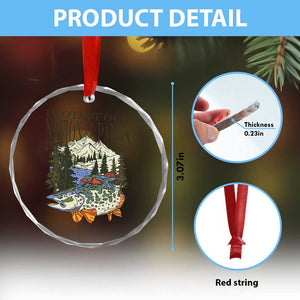 Protect Our National Parks Crystal Glass Ornament Wildlife Fishing Outdoor Adventure Retro - Print Your Wear