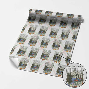 Protect Our National Parks Wrapping Paper Roll Wildlife Fishing Outdoor Adventure Retro TS02 Christmas Plaid Print Your Wear