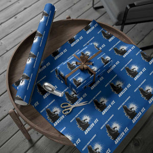 Protect Your Neighbors Abolish Ice Wrapping Paper Roll Monster Resitance Protest Graphic TS02 Blue Print Your Wear